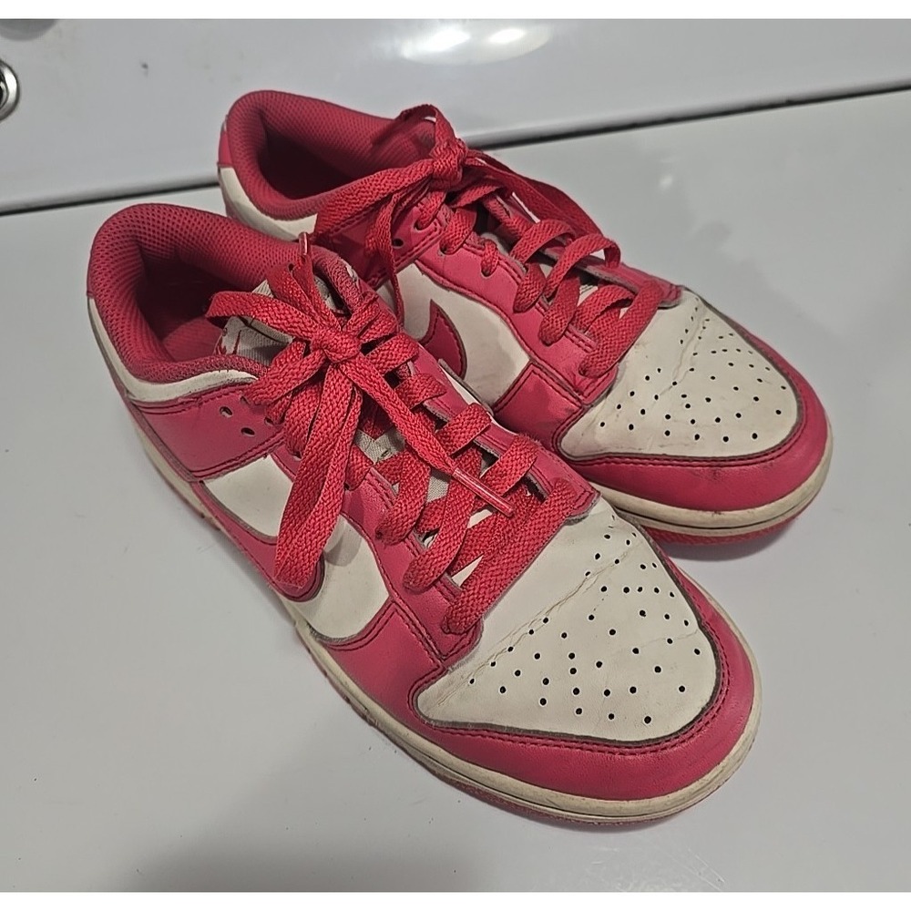 Nike‎ Dunk Low Next Nature DD1873-600 Aster Pink Leather Sneakers Womans Size 7